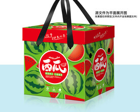 西瓜包装平面印刷图