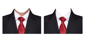 红色领带男西装psd