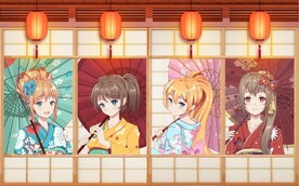 日本料理餐饮背景墙壁画