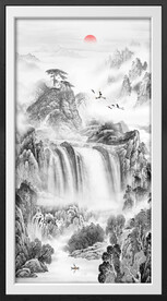 竖幅山水画
