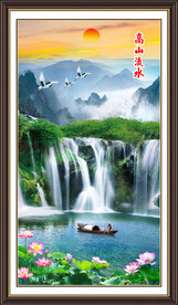 竖幅山水画