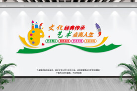 艺术美术读书文化墙