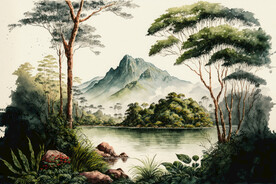 湖光山色