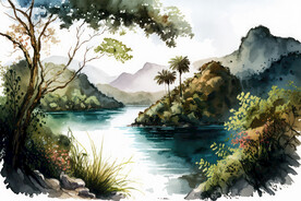 湖光山色