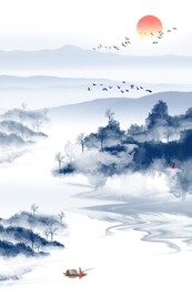 水墨禅意画
