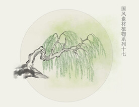 国画风植物