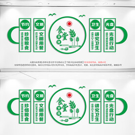 酒店食堂餐饮企业食堂文化墙