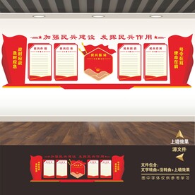 民兵民防誓词海报展板标语文化墙