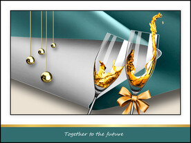 餐厅酒杯晶瓷画