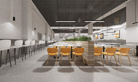 饭堂餐厅效果图