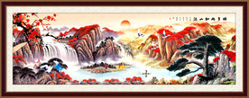 聚宝盆风水画