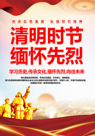 缅怀先烈展板