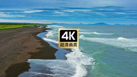 海浪冲击海岛美景