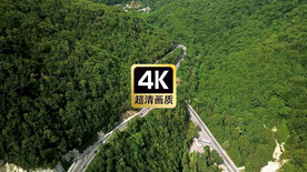 山间公路上车流美景