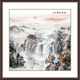 方形山水画