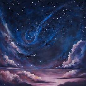 油画 星空