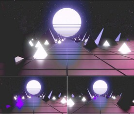 4K画质星空星星粒子led视频