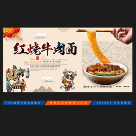 牛肉面展板