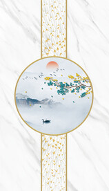 玄关背景画