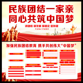 民族团结展板