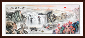 国画中堂山水画
