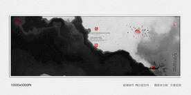 茶室水墨画