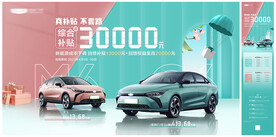 新能源汽车补贴蓝粉KV长图