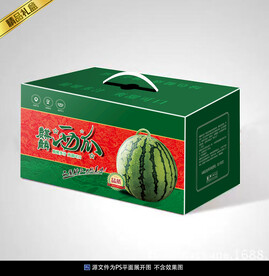 西瓜包装平面展开图
