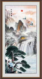 迎客松国画