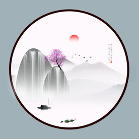 圆形禅意画