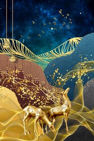 金色麋鹿玄关