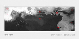 茶室水墨画