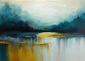 抽象油画 风景