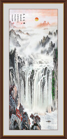 竖幅山水画