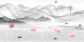水墨山水画