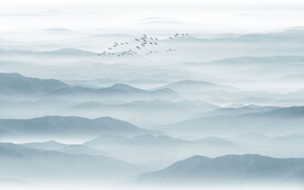 新中式水墨山水画背景墙