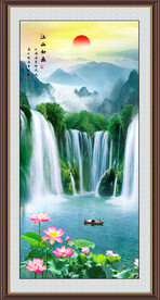 竖幅玄关山水画