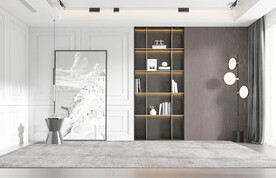 现代极简客厅背景墙