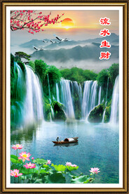 竖幅山水画