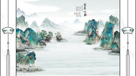 新中式意境山水背景装饰画