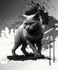 灰色一只猫