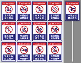 防溺水警示牌