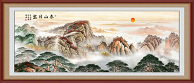 江山如画泰山风景画