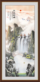 竖幅山水画