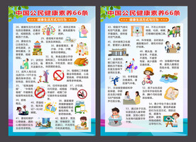 健康素养66条健康生活方式与行