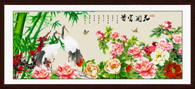 牡丹仙鹤图