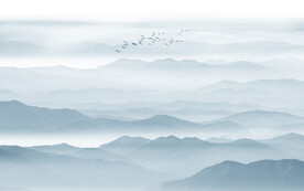 山水水墨画背景墙