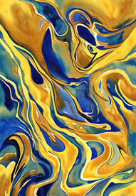 金箔流体抽象肌理