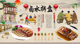 卤水拼盘背景墙