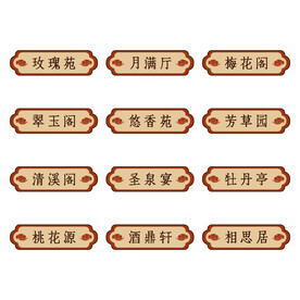 酒楼科室牌